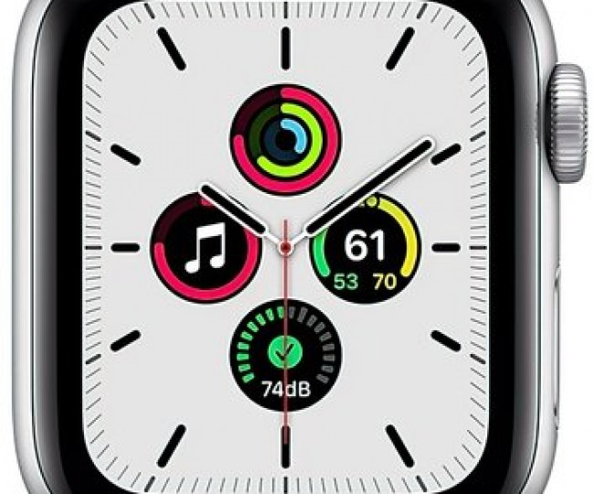 Apple Watch SE GPS 40mm Silver Aluminum Case w. White Sport B. (MYDM2) 